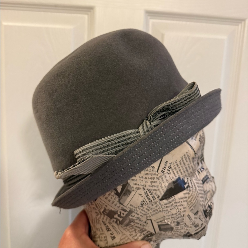 Vintage Gray Fedora Hat by Christine
